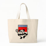 This little badminton-playing panda is too cute! Panda holds a raquet and is ready to hit the shuttle for the Indonesian team! Great for fans of the Indonesian badminton team or Indonesian badminton players!