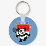 This little badminton-playing panda is too cute! Panda holds a raquet and is ready to hit the shuttle for the Indonesian team! Great for fans of the Indonesian badminton team or Indonesian badminton players!