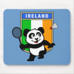 This little badminton-playing panda is too cute! Panda holds a raquet and is ready to hit the shuttle for the Irish team! Great for fans of the Ireland badminton team or Irish badminton players!