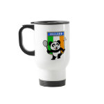 This little badminton-playing panda is too cute! Panda holds a raquet and is ready to hit the shuttle for the Irish team! Great for fans of the Ireland badminton team or Irish badminton players!