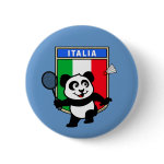 This little badminton-playing panda is too cute! Panda holds a raquet and is ready to hit the shuttle for the Italian team! Great for fans of the Italy badminton team or Italian badminton players!