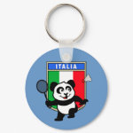 This little badminton-playing panda is too cute! Panda holds a raquet and is ready to hit the shuttle for the Italian team! Great for fans of the Italy badminton team or Italian badminton players!