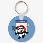 This little badminton-playing panda is too cute! Panda holds a raquet and is ready to hit the shuttle for the Japanese team! Great for fans of the Japan badminton team or Japanese badminton players!