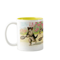 Badminton Kittens Vintage Art mugs