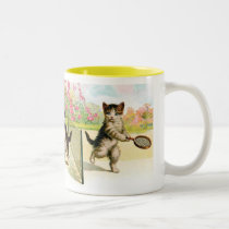 Badminton Kittens Vintage Art mugs by VintagePets Badminton Kittens Vintage Art mugs