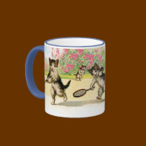 Badminton Kittens Vintage Art mugs