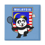 Badminton Malaysia Panda Refrigerator Magnet