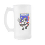 This little badminton-playing panda is too cute! Panda holds a raquet and is ready to hit the shuttle for the Malaysian team! Great for fans of the Malaysia badminton team or Malaysian badminton players!