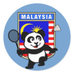 This little badminton-playing panda is too cute! Panda holds a raquet and is ready to hit the shuttle for the Malaysian team! Great for fans of the Malaysia badminton team or Malaysian badminton players!