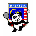 This little badminton-playing panda is too cute! Panda holds a raquet and is ready to hit the shuttle for the Malaysian team! Great for fans of the Malaysia badminton team or Malaysian badminton players!