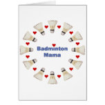 Badminton Mama Hearts Card