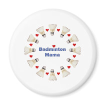 Badminton Mama Hearts Refrigerator Magnet