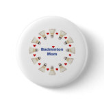 Badminton Mom Hearts Pins