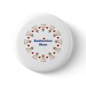 Badminton Mom Hearts Pins