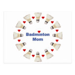 Badminton Mom Hearts Postcard