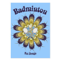 Badminton Not Drugs Flower Business Cards