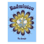 Badminton Not Drugs Flower Business Cards