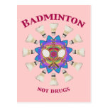 Badminton Not Drugs Postcards