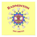 Badminton Not Drugs Poster