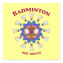 Badminton Not Drugs Poster