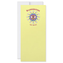 Badminton Not Drugs Rack Card Design