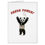 Badminton Panda Power Greeting Card