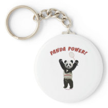 Badminton Panda Power Keychain