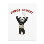 Badminton Panda Power Postcards