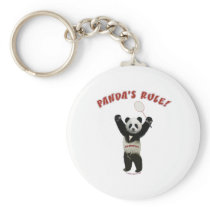 Badminton Panda's Rule Key Chain