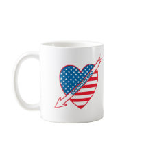 Badminton Patriot Heart Mug