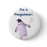 Badminton Penguin Pin