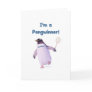 Badminton Penguin Greeting Card