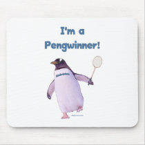 Badminton Penguin Mouse Mat