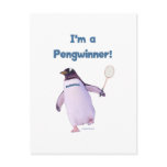 Badminton Penguin Postcard