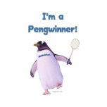 Badminton Penguin T Shirt