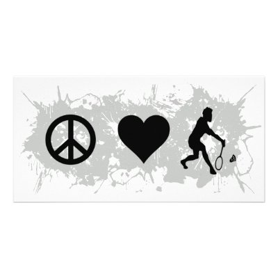 Badminton Photo Greeting Card by PeaceLoveSports