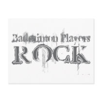 Badminton Players Rock postcards by busybrain Badminton Players Rock postcards