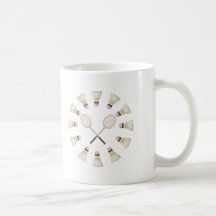 Badminton Rackets Coffee Mugs
