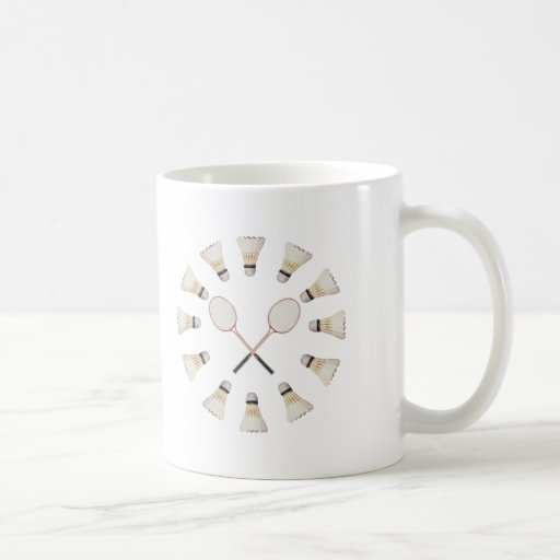 Badminton Rackets Coffee Mugs