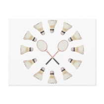 Badminton Rackets postcards