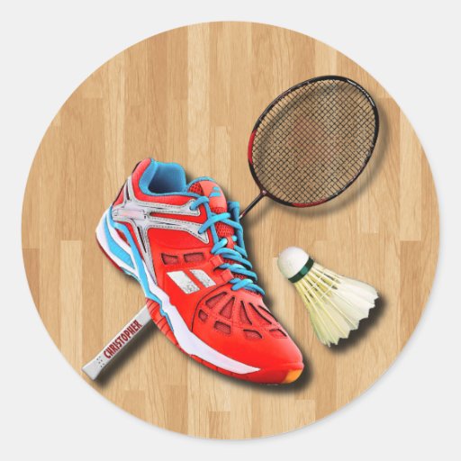 badminton racket and shoes