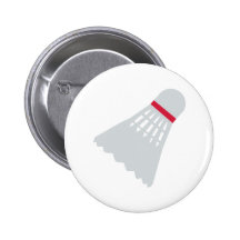 Badminton Shuttlecock Pinback Buttons