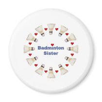 Badminton Sister Hearts Magnets