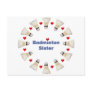 Badminton Sister Hearts Postcard