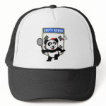 This little badminton-playing panda is too cute! Panda holds a raquet and is ready to hit the shuttle for the South Korean team! Great for fans of the South Korea badminton team or South Korean badminton players!