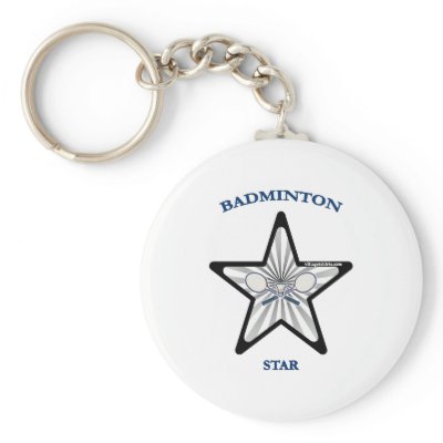 Badminton Star Key Chain by HappyDoggies
