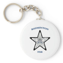 Badminton Star Key Chain