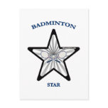 Badminton Star Postcard