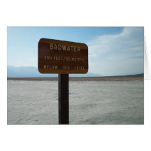 Badwater Basin, Death Valley National Park Greeting Cards