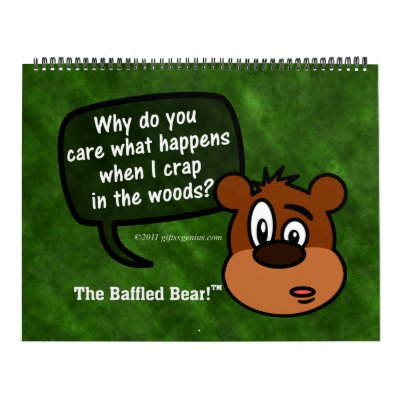 Baffled Bear Customizable Dates "Make Your Own" Calendars by disgruntled_genius
